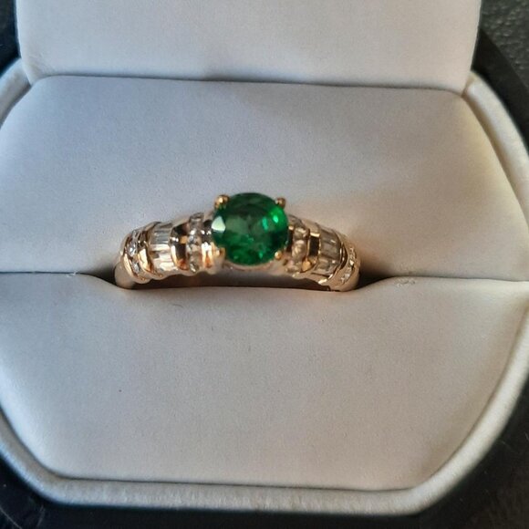 UTC Gold 925 Sterling Silver Ring Size 8 - Picture 6 of 11